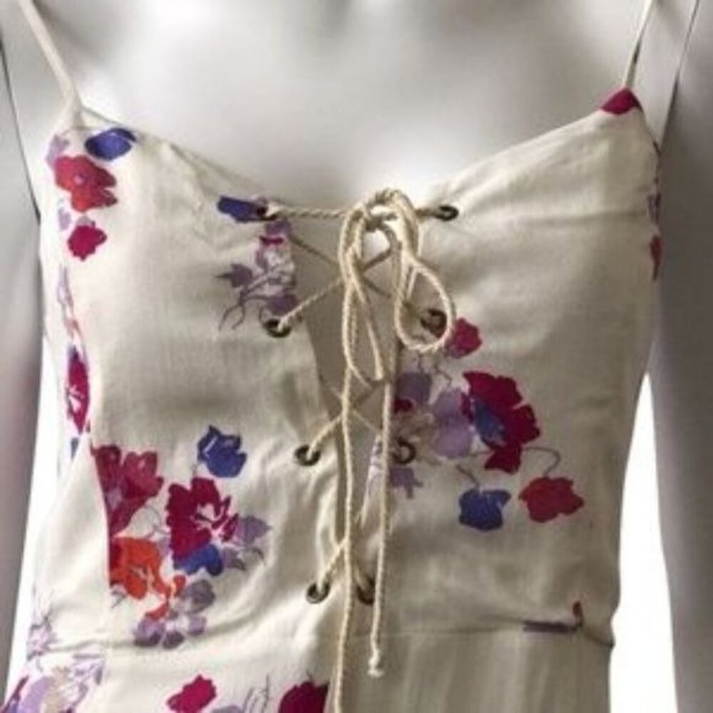 Minkpink Floral Lace-Up Romper With Rope Tie Front - Picture 3 of 5